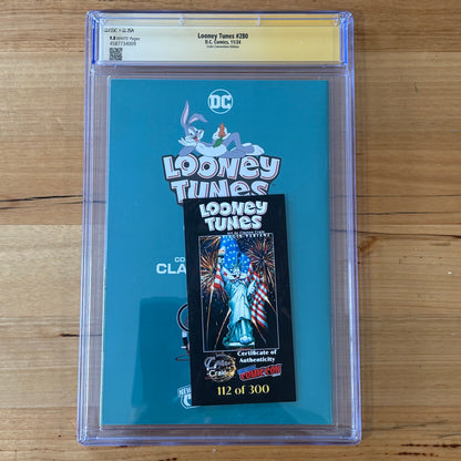 Looney Tunes #280 Signed Clayton Crain NYCC Virgin Variant CGC 9.8