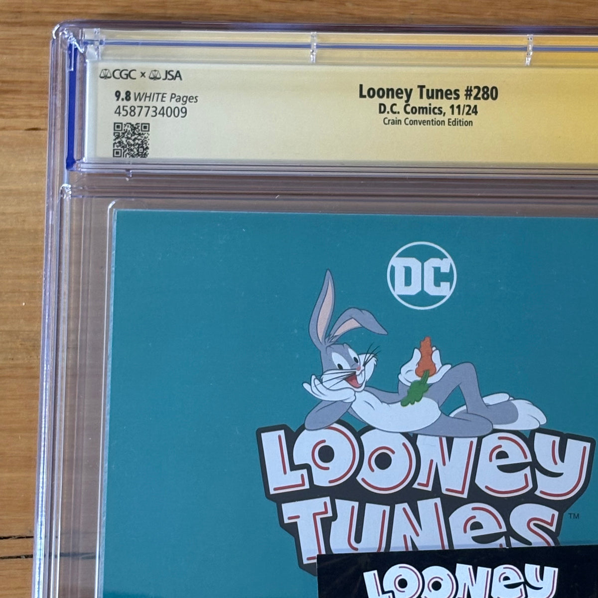 Looney Tunes #280 Signed Clayton Crain NYCC Virgin Variant CGC 9.8