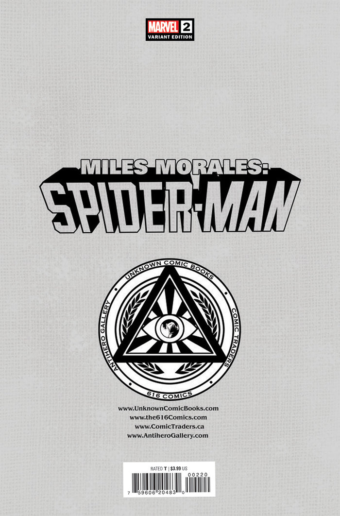 MILES MORALES: SPIDER-MAN (2023) #2 UNKNOWN COMICS BEN HARVEY EXCLUSIVE VARIANT