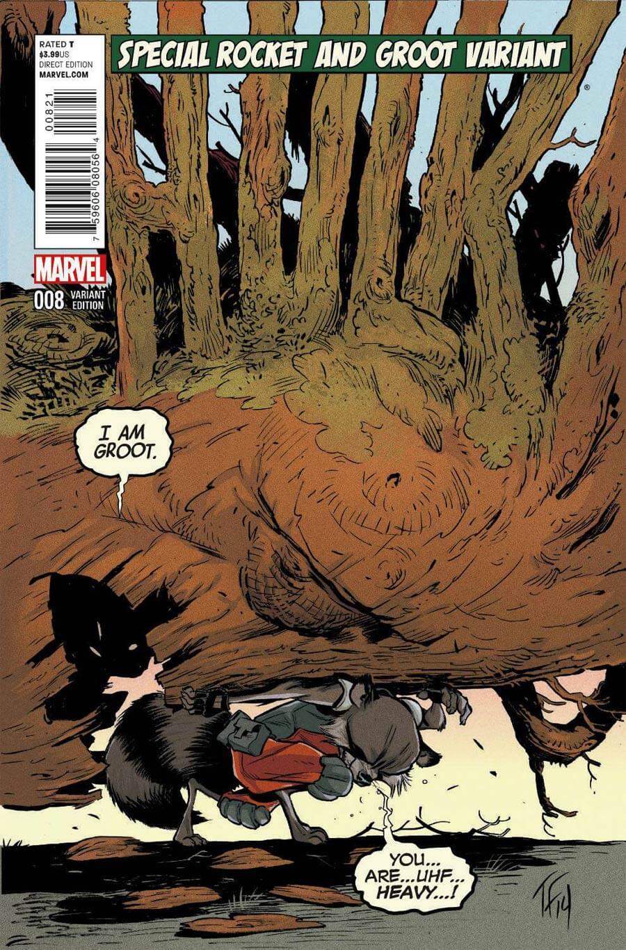 HULK (2014) #8 ROCKET RACCOON AND GROOT FOWLER VARIANT