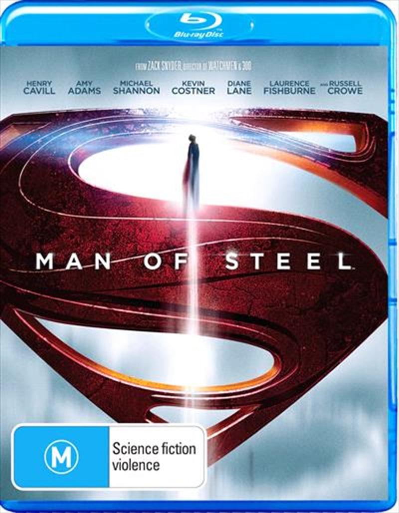 Man of Steel Blu-Ray, Superman Henry Cavill Movie, Region B, VGC