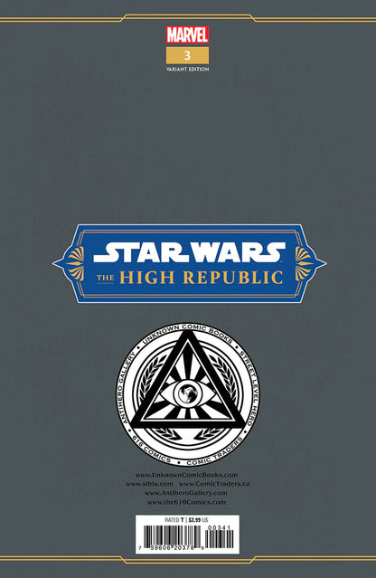 STAR WARS: HIGH REPUBLIC (2022) #3 UNKNOWN COMICS TYLER KIRKHAM VARIANT