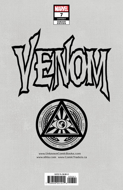 VENOM (2021) #7 UNKNOWN COMICS GABRIELE DELL'OTTO EXCLUSIVE VARIANT