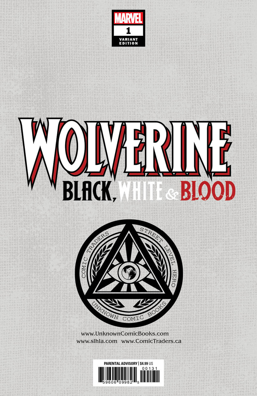 WOLVERINE: BLACK, WHITE AND BLOOD (2020) #1 UNKNOWN COMICS TYLER KIRKHAM VARIANT