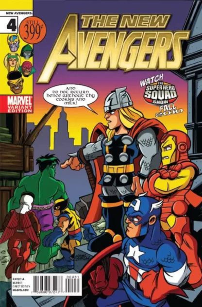 New Avengers (2010) #4 Leonel Castellani Incentive Super Hero Squad Variant