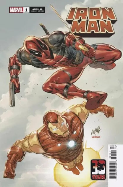 Iron Man Annual (2021) Rob Liefeld Deadpool 30th Anniversary Variant Cover