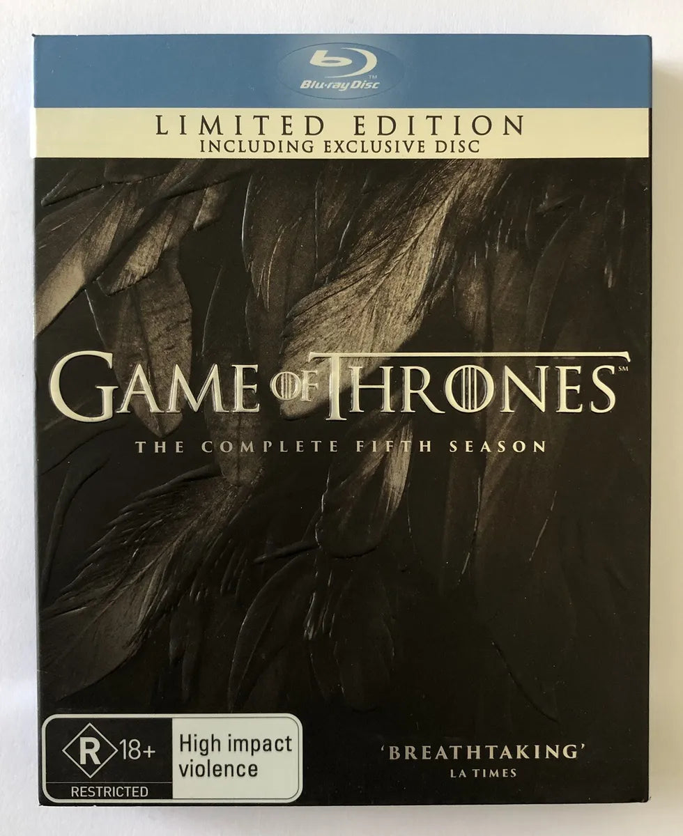 Game of Thrones The Complete Fifth Season, Blu-ray, Limited Edition, VGC