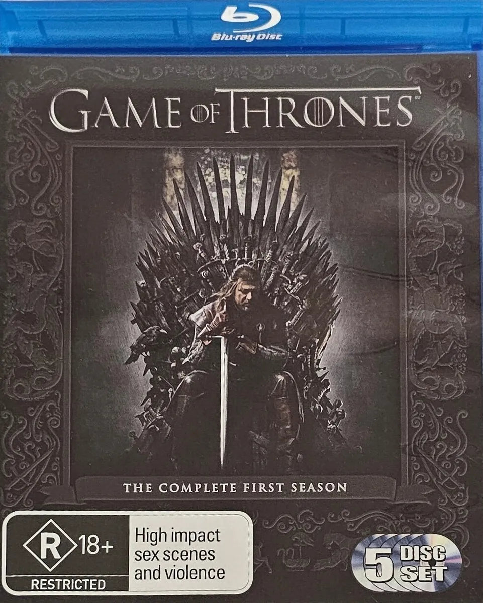 Game Of Thrones: The Complete First Season, Blu-ray, Region B, 5-Disc, VGC