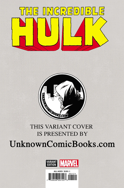 INCREDIBLE HULK #1 FACSIMILE EDITION (2019) UNKNOWN COMICS HOMAGE VARIANT