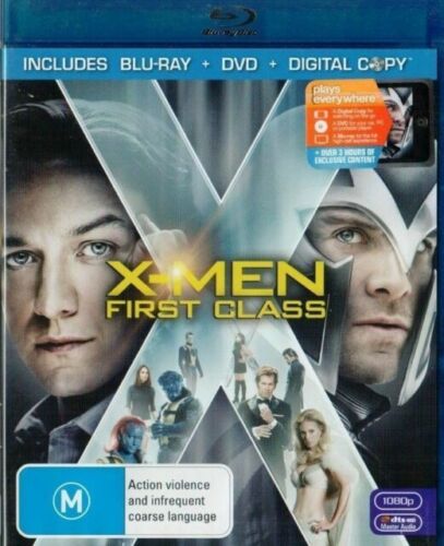 X-Men: First Class, Blu-Ray, Region B, 2-Disc, VGC